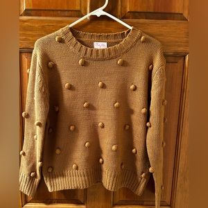 Pink Lily Pom Detailing Sweater